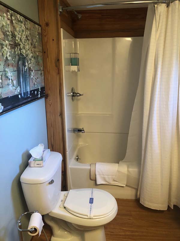 J&S Creekside Cabins trout cottage bathroom